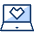 Laptop Heart Icon from Cyber Duotone Set