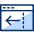 Window Reduce Left Icon from Cyber Duotone Set