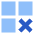 Application Delete Cross Icon from Sharp Flat Set