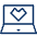 Laptop Heart Icon from Cyber Line Set