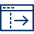 Window Reduce Right Icon from Cyber Line Set