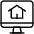Real Estate App House Monitor Icon from Ultimate Light Set