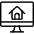 Real Estate App House Monitor Icon from Ultimate Light Set