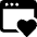 App Window Heart Icon from Ultimate Bold Set