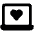 Laptop Heart 1 Icon from Ultimate Bold Set