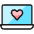 Laptop Heart Icon from Ultimate Colors Set