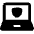 Laptop Shield Icon from Ultimate Bold Set