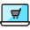 Laptop Shopping Cart Icon from Ultimate Colors Set