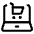 Laptop Shopping Cart Icon from Ultimate Regular Set