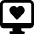 Monitor Heart 1 Icon from Ultimate Bold Set
