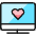 Monitor Heart Icon from Ultimate Colors Set