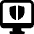 Monitor Shield Icon from Ultimate Bold Set