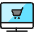 Monitor Shopping Cart Icon from Ultimate Colors Set