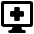 Online Medical Service Monitor Icon from Core Remix Set