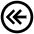 Double Arrow Left Circle Icon from Atlas Line Set