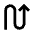 Arrow Curvy Up Right Icon from Sharp Line - Material Pro Set