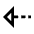 Arrow Dash Left Alt Icon from Outlined Line - Material Pro Set