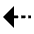 Arrow Dash Left Alt Fill Icon from Outlined Fill - Material Pro Set