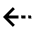 Arrow Dash Left Fill Icon from Outlined Fill - Material Pro Set