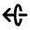 Arrow Through Elipse Left Icon from Rounded Line - Material Pro Set