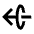 Arrow Through Elipse Left Icon from Sharp Line - Material Pro Free Set