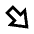 Big Arrow Diagonal Bottom Right Icon from Sharp Line - Material Pro Set