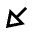 Diagonal Triangle Arrow Bottom Left Icon from Sharp Line - Material Pro Set