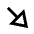 Diagonal Triangle Arrow Bottom Right Icon from Sharp Line - Material Pro Set