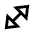 Expand Diagonal Triangle Arrow Icon from Sharp Line - Material Pro Set