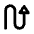 Triangle Arrow Curvy Up Right Icon from Rounded Line - Material Pro Set