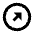 Triangle Arrow Diagonal Up Right Circle Icon from Sharp Line - Material Pro Set
