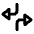 Triangle Arrow Dodge Icon from Rounded Line - Material Pro Set
