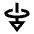 Triangle Arrow Through Elipse Down Icon from Sharp Line - Material Pro Set