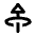 Triangle Arrow Through Elipse Up Icon from Rounded Line - Material Pro Set