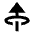 Triangle Arrow Through Elipse Up Fill Icon from Sharp Fill - Material Pro Set