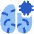 Artificial Intelligence Brain Chip Icon from Plump Flat Set