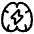 Brain Lightning Icon from Plump Line Set