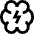 Brain Lightning Icon from Sharp Line Set