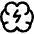 Brain Lightning Icon from Flex Line Set