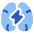 Brain Lightning Icon from Plump Flat Set
