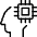 Technology Head Ai Microchip Icon from Ultimate Light Set | Free Download as SVG Vector and Transparent PNG | Streamline icons