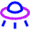 Ufo Icon from Sharp Neon Set