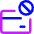 Credit Card Disable Icon from Core Neon Set