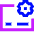 Credit Card Gear Settings Icon from Sharp Neon Set