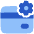 Credit Card Gear Settings Icon from Plump Flat Set