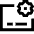 Credit Card Gear Settings Icon from Sharp Line Set