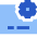 Credit Card Gear Settings Icon from Sharp Flat Set