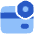 Credit Card Gear Settings Nut Icon from Plump Flat Set