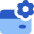 Credit Card Gear Settings Icon from Core Flat Set