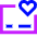 Credit Card Heart Favorite Icon from Sharp Neon Set